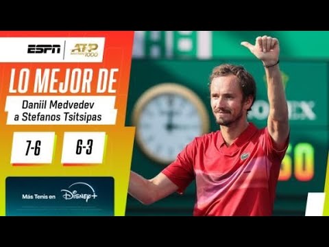 MEDVEDEV LE GANÓ UNA BATALLA TENÍSTICA A TSITSIPAS Y AVANZÓ A CUARTOS DE FINAL | RESUMEN