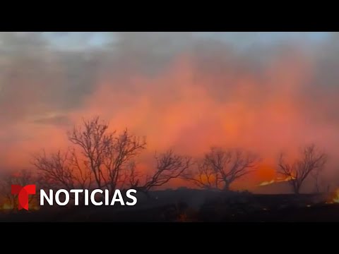 Imágenes apocalípticas: Texas arde en pleno invierno por el tiempo extremo | Noticias Telemundo