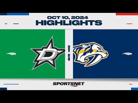 NHL Highlights | Stars vs. Predators - October 10, 2024