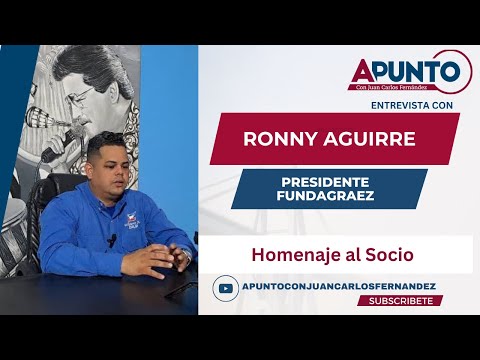 Homenaje al Socio/Ronnie Aguirre Presidente Fundagraez