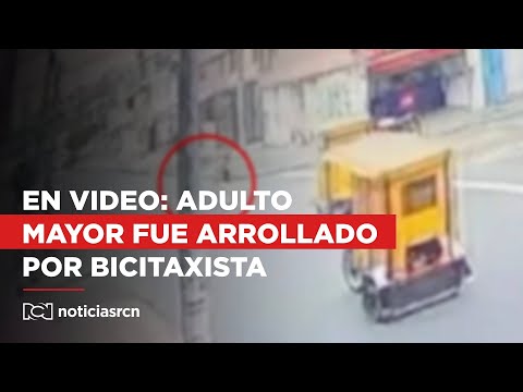 En video: adulto mayor murió tras ser embestido por un bicitaxista en Bogotá