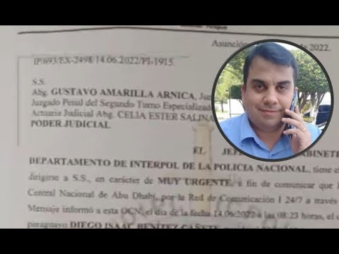 Caso Diego Benítez: INTERPOL recibe comunicación oficial