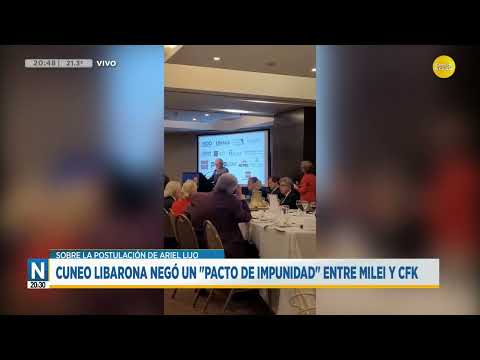 Cuneo Libarona negó un pacto de inmunidad entre Milei y Cristina Kirchner ?N20:30? 28-03-24