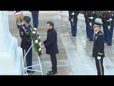 USA: Emmanuel Macron participe à une cérémonie au cimetière national d'Arlington | AFP Images