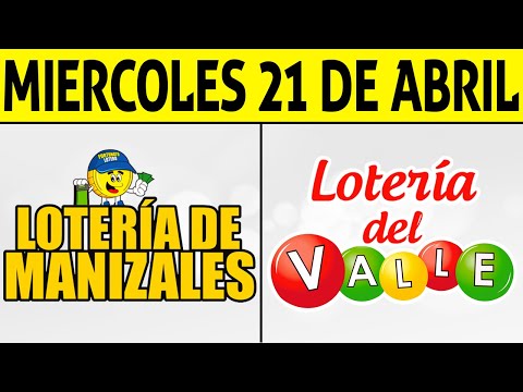 Resultados Lotería de MANIZALES y VALLE Miércoles 21 de Abril de 2021 | PREMIO MAYOR 