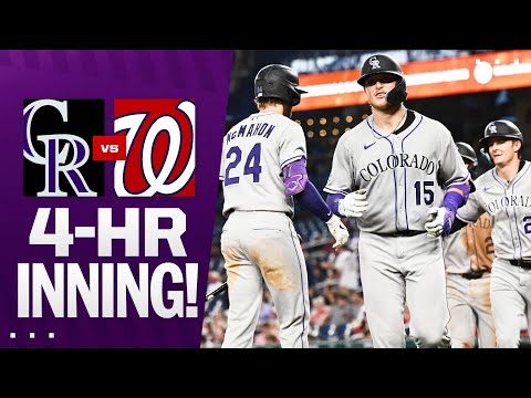 FULL INNING: Rockies hit 4 of their 7 home runs! (Tied franchise record for their most HR in 1 game)