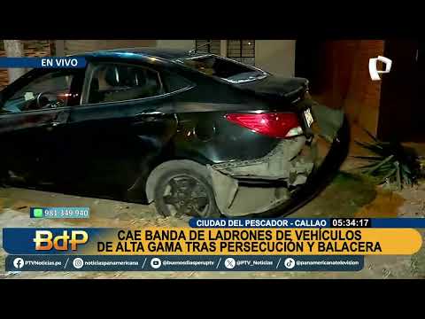 Tras espectacular persecución y balacera cae banda de ladrones de autos de alta gama en el Callao