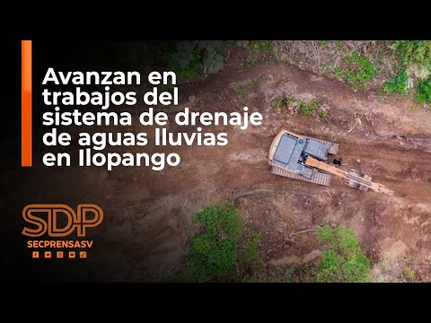 Avanzan en trabajos del sistema de drenaje de aguas lluvias en Ilopango