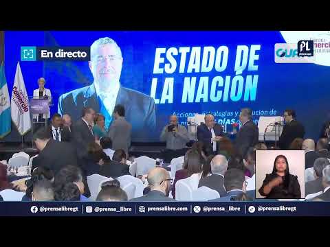 El presidente Bernardo Arévalo ofrece discurso en actividad de la Cámara de Comercio