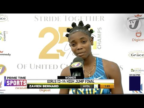 ISSA/GRACEKENNEDY Boys and Girls CHampionships 2024 - Zavien Bernard Record Breaking High Jump