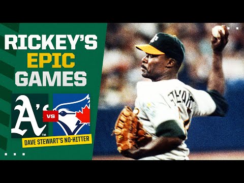 FULL GAME: Dave Stewart twirls a no-hitter for the Athletics (Ft. a BIG Rickey Henderson homer!)