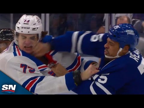 Maple Leafs Ryan Reaves And Rangers Matt Rempe Give Fans What They Want With Heavyweight Slugfest