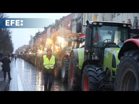 Segundo día de protestas de los agricultores lituanos en demanda de mejores precios