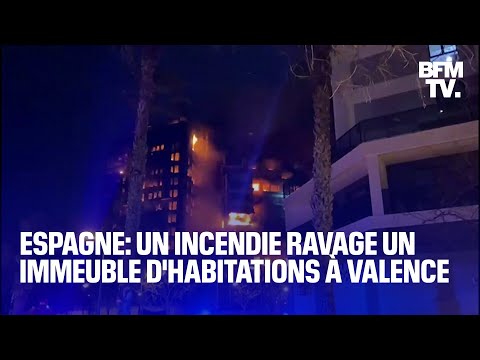 Espagne: un incendie ravage un immeuble d'habitations à Valence