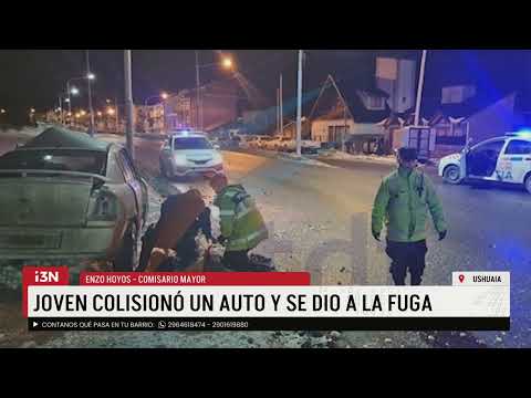 JOVEN COLISIONÓ UN AUTO Y SE DIO A LA FUGA