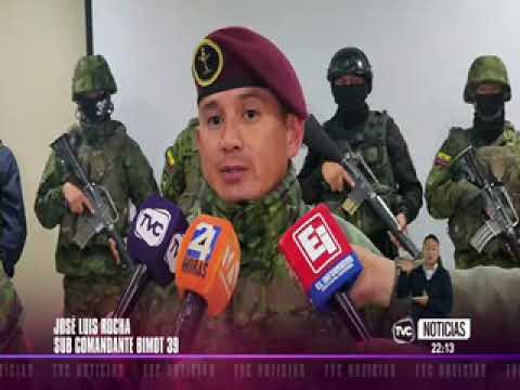 El ejército ecuatoriano incautó material químico