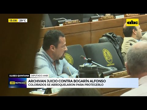 Archivan juicio contra Bogarín Alfonso
