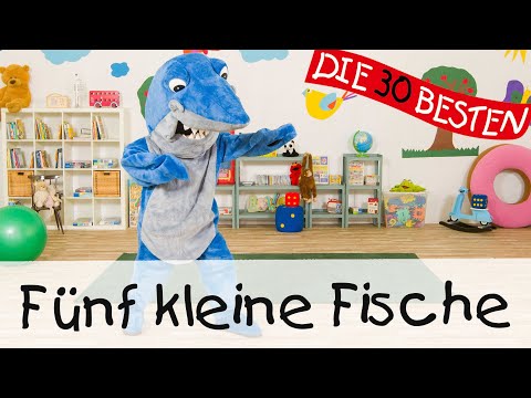 🇩🇪 Fünf kleine Fische - Singen, Tanzen und Bewegen || Kinderlieder 🐟