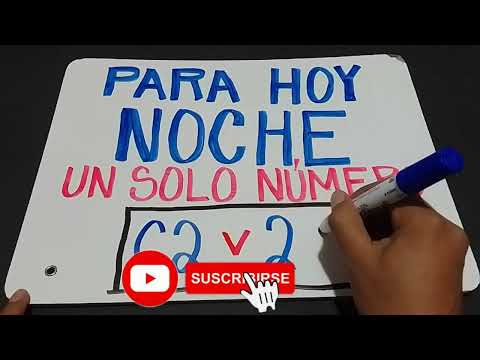 UN SOLO NUMERO DE LA SUERTE PARA LOTER1AS HOY EN LA NOCHE..!