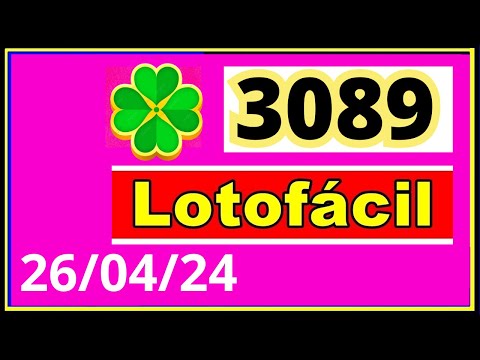 LotoFacil 3089 - Resultado da Lotofacil Concurso 3089