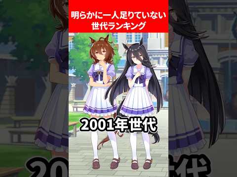 明らかに一人足りていない世代ランキング #ウマ娘プリティーダービー