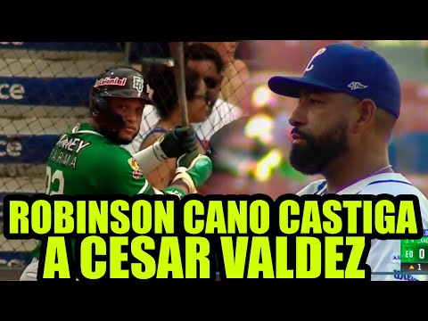 ROBINSON CANO Truena Con El Bate Y Castiga De Licey Y Cesar Valdez En Lidom