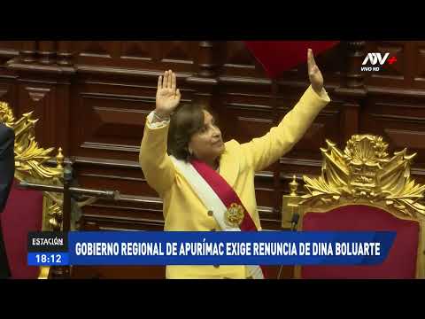 Gobierno Regional de Apurímac exige renuncia de Dina Boluarte