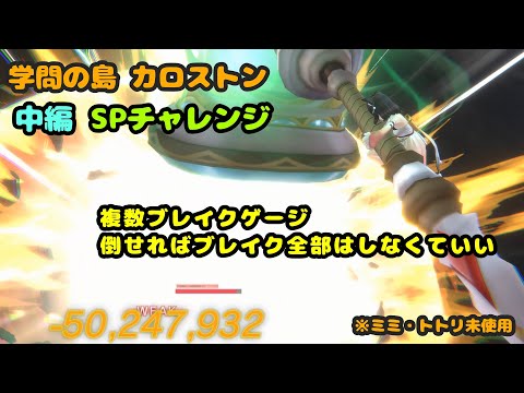 【レスレリ】≪SPチャレンジ≫「学問の島 カロストン 呪われた本とアーランドの錬金術師　中編」 ミミ・トトリなし　ハンマーごり押し