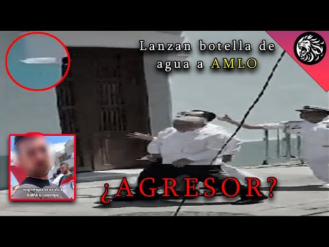 LANZAN BOTELLA de AGUA a AMLO en Veracruz  (¿IDENTIFICAN AL RESPONSABLE?) #política #mexico #2024