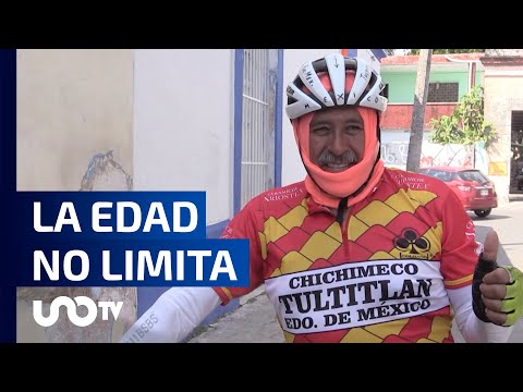 A sus 73 años recorre México en bicicleta