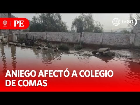 Aniego de tuberías de desagüe afecta a colegio y vecindario | Primera Edición | Noticias Perú
