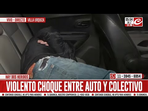 Chocó contra un colectivo, no quiso ser atendido y se quedó durmiendo dentro del vehículo