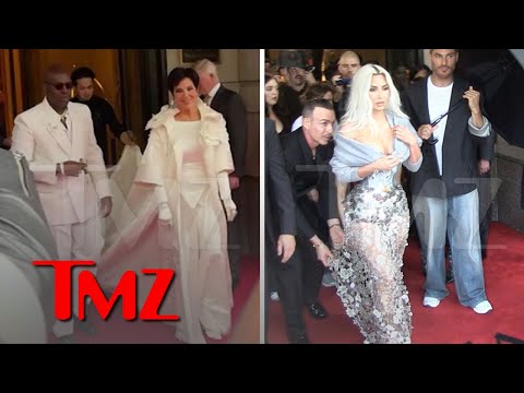Kris Jenner Departs to the Met Gala Looking Like a Bride, Kim K Stuns | TMZ