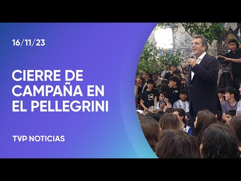 Massa con alumnos del Carlos Pellegrini