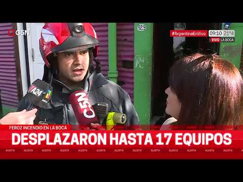 FEROZ INCENDIO en un CONVENTILLO en LA BOCA