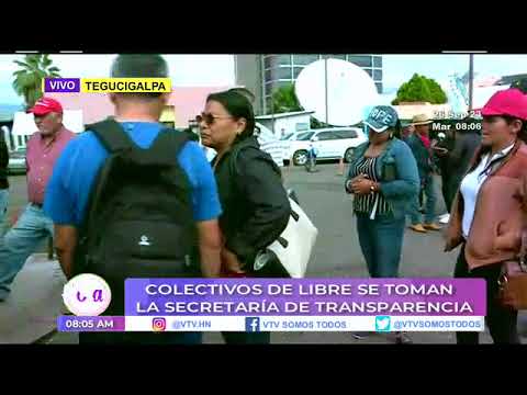 Tegucigalpa: Los colectivos de Libre se toman la Secretaría de Transparencia