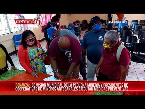 Bonanza: Comisión de la pequeña minería toman medidas para prevenir el coronavirus - Nicaragua