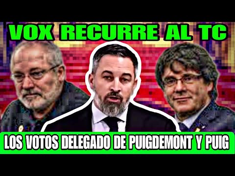 VOX RECURRE AL T.C LOS VOTOS DELEGADOS DE PUIGDEMONT Y LLUIS PUIG