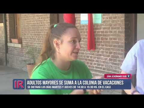 Comienza en San Jerónimo Sud la colonia de adultos mayores