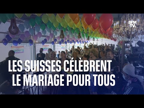 Les Suisses célèbrent l'ouverture du mariage et du droit à l'adoption aux couples homosexuels
