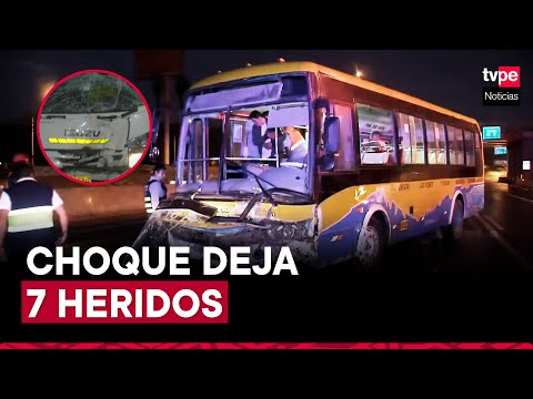 San Borja: choque de bus y camión deja al menos 7 heridos