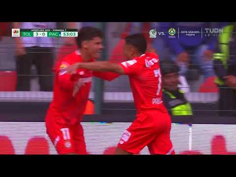 Gol de Juan Pablo Domínguez | Toluca 3-0 Pachuca | Liga BBVA MX - Apertura 2023 - Jornada 7