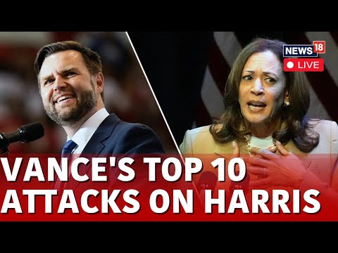 Vance  Harris LIVE | JD Vance Harris Comments | JD Vance Attacks Kamala Harris | US Elections |N118G