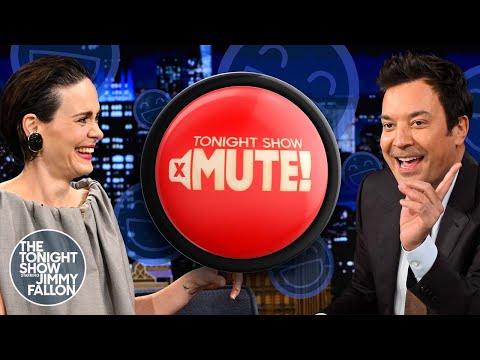 Mute! with Sarah Paulson | The Tonight Show Starring Jimmy Fallon