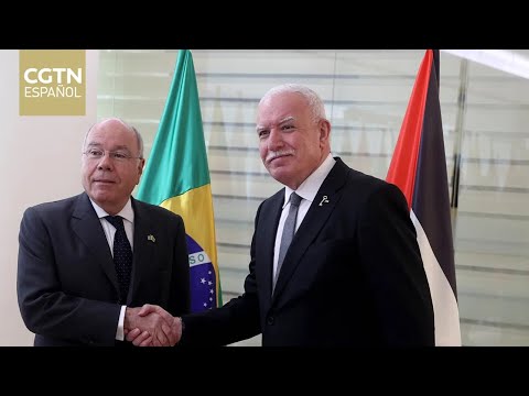 El canciller brasileño se reúne con el presidente palestino, Mahmud Abás, en Ramala
