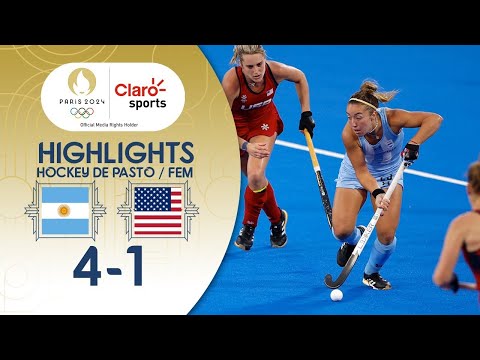 Argentina [4-1] Estados Unidos: Hockey de pasto Fase de grupos, femenil #Paris2024 | Highlights