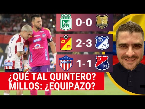 Junior 1-1 Medellín, Pereira 2-3 Millonarios, Nacional 0-0 Águilas | 2023-I | Resumen Goles Cadavid