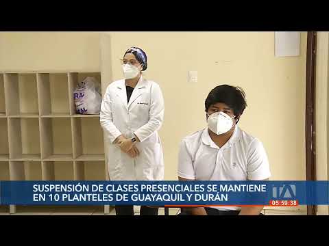 Se mantiene suspensión de clases presenciales en 10 instituciones en Guayaquil
