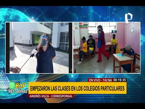 Tacna reactiva clases presenciales en colegios particulares