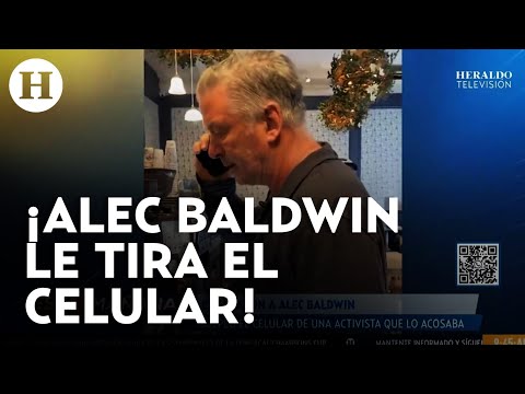 ¡Activista pro Palestina encara a Alec Baldwin! Actor golpea celular de la mujer que lo provocó